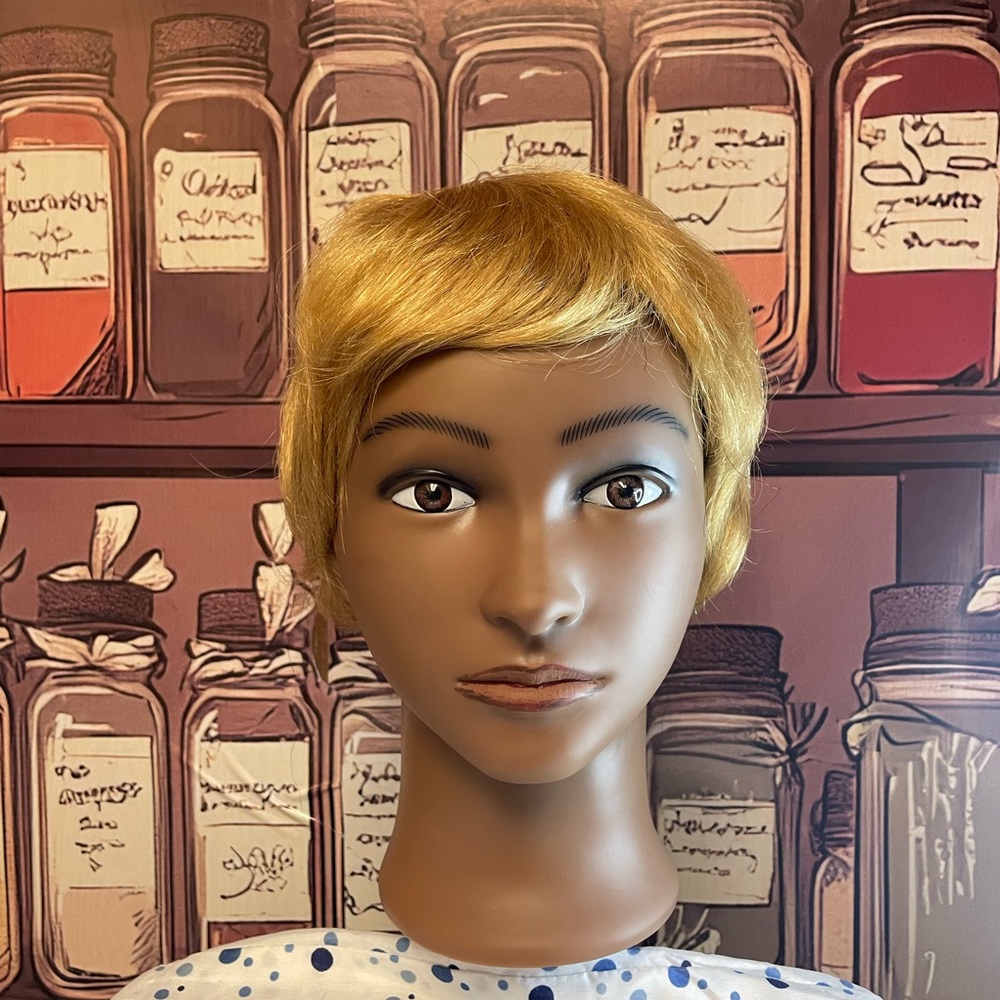 Golden Blonde Women's Wig Bundle 5 Piece Set.